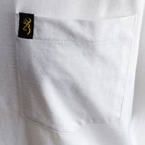 Browning Buckmark Men's Short Sleeve Pocket T Shirt, X-Large, White for $10