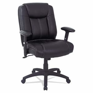 Alera Alera CC Series Executive Mid-Back Leather Chair w/Adj Arms, Black for $157