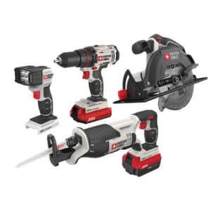 PORTER-CABLE Cordless Drill Combo Kit, 4-Tool (PCCK614L4) for $300