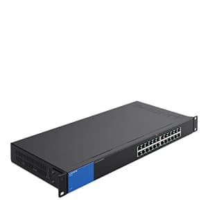 Linksys Business LGS124 24-Port Rackmount Gigabit Ethernet Unmanaged Network Switch I Metal for $128