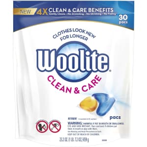 Woolite Clean & Care Pacs 30-Count for $9.10 via Sub & Save Woolite Clean & Care Pacs 30-Count for $9.10 via Sub & Save
