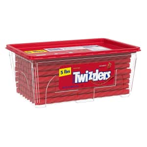 Twizzlers Twists Chewy Candy 5-lbs. Bulk Container for $8.80 via Sub & Save