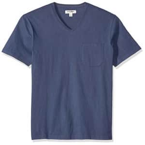 Amazon Brand - Goodthreads Men's Soft Cotton Short-Sleeve V-Neck Pocket T-Shirt, Navy, Small for $5