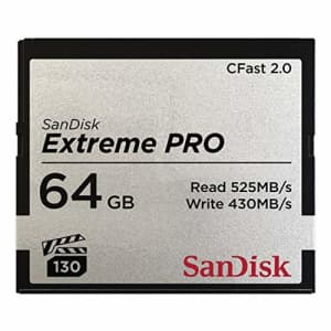 Sandisk SDCFSP-064G-G46D Extreme PRO CFast 2.0 Memory Card for Cameras and Camcorders, 64 GB, 4K for $100