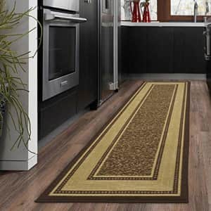 Ottomanson OTH2208-2X7 Ottohome Bordered Runner Rug, 1'10" X 7', Chocolate Brown, 7 Feet for $20 Ottomanson OTH2208-2X7 Ottohome Bordered Runner Rug, 1'10" X 7', Chocolate Brown, 7 Feet for $20