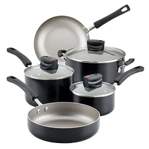 Farberware Smart Control Nonstick Cookware Pots and Pans Set, 14 Piece, Black for $71