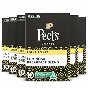 Peet's Peets Coffee Colombia Luminosa K-Cup Coffee Pods for Keurig Brewers, Light Roast, 60 Pods for $57
