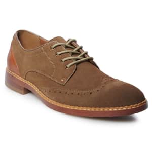 Sonoma Men's Walton Suede Wingtip Oxford Shoes (Wide Sizes) for $15 Sonoma Men's Walton Suede Wingtip Oxford Shoes (Wide Sizes) for $15