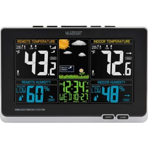 La Crosse Technology Wireless Color Weather Station w/ Mold Indicator for $59