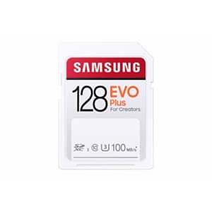 SAMSUNG EVO Plus SDXC Full Size SD Card 128GB (MB SC128H), MB-SC128H/AM for $23