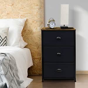 Sorbus Nightstand with 3 Drawers - Bedside Furniture & Accent End Table Storage Tower for Home, for $48