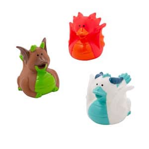 Fun Express Dragon Rubber Duckies (Set of 12) Medieval Party Supplies for $10