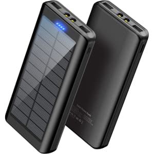 YPWA Solar 30,000mAh Portable Power Bank for $21