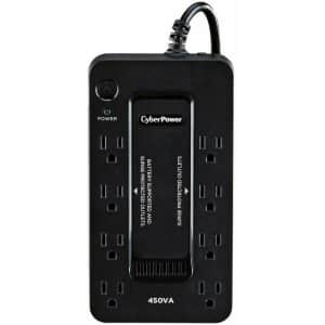 CyberPower 8-Outlet 450VA Battery Back-Up and Surge Protector for $38
