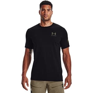 Under Armour Men's Standard New Freedom Flag T-Shirt, Black (004)/Marine Od Green, 4X-Large for $23