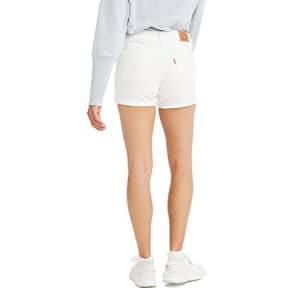 Levi's Women's Mid Length Shorts, Chalk White, 33 for $17