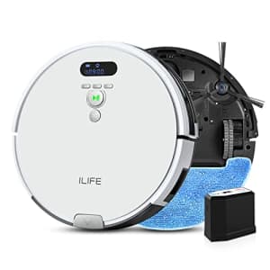 ILIFE V8 Plus Robot Vacuum and Mop, ElectroWall, Big 750ml Dustbin, Enhanced Suction Inlet, Zigzag for $175