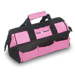 Pink Power Pink Tool Bag for Women -13" with 16 Storage Pockets - Portable Womens Tool Bag Ladies for $25