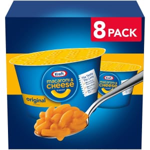 Kraft Original Easy Microwavable Macaroni and Cheese Cups 2.05-oz. 8-Pack for $8