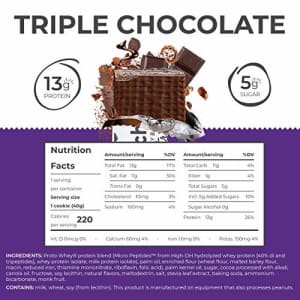 Power Crunch Whey Protein Bars, High Protein Snacks with Delicious Taste, Triple Chocolate, 1.4 for $16