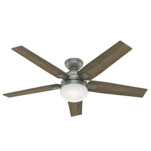 Hunter 52" Contemporary Ceiling Fan w/ LED Light Kit & Remote for $87