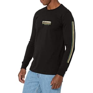 Billabong Men's Long Sleeve Premium Logo Graphic Tee T-Shirt, Black Walled, Small for $21