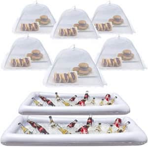 Sorbus Inflatable Serving Bar & food umbrella mesh cover Screen Tent set for Food and Beverages, for $40 Sorbus Inflatable Serving Bar & food umbrella mesh cover Screen Tent set for Food and Beverages, for $40