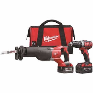 Milwaukee 2694-22 M18 18-Volt Lithium-Ion Cordless Hammer Drill/Sawzall Combo Kit (2-Tool) for $299