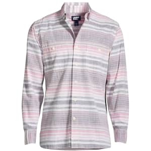 Lands' End Men's Traditional Fit Chambray Work Shirt for $12