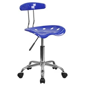 Flash Furniture Vibrant Nautical Blue and Chrome Swivel Task Office Chair with Tractor Seat for $75