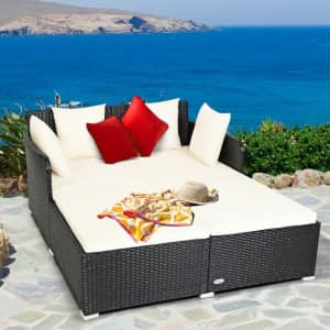 Costway Rattan Patio Daybed for $250