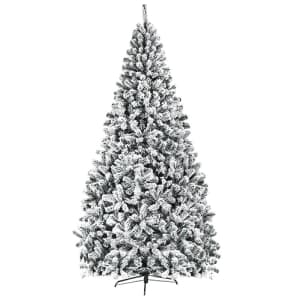 9-Foot Hinged Premium Snow Flocked Artificial Christmas Tree for $155 9-Foot Hinged Premium Snow Flocked Artificial Christmas Tree for $155