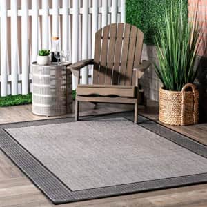 nuLOOM Gris Border Indoor/Outdoor Runner Rug, 2' 3" x 7' 10", Grey for $121 nuLOOM Gris Border Indoor/Outdoor Runner Rug, 2' 3" x 7' 10", Grey for $121