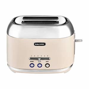 Kalorik Modern Heavy Duty 2-Slice Rapid Toaster with Removable Crumb Tray, Cream for $56