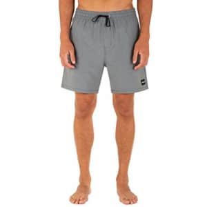 Hurley Men's One and Only 17" Volley Board Shorts, Smoke Grey, Small for $28