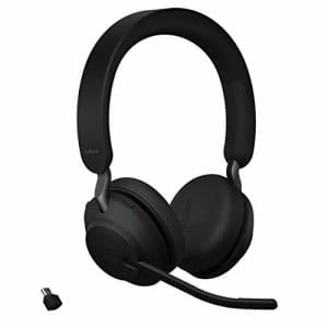 Jabra Evolve2 65 MS Wireless Headphones with Link380c, Stereo, Black Wireless Bluetooth Headset for for $191