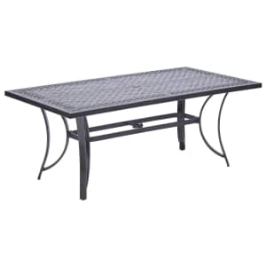 Living Accents Sonora Rectangular Gray Aluminum Dining Table for $350