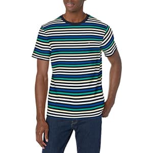 Tommy Hilfiger Men's Crewneck Flag T-Shirt, Sky Captain Multi, SM for $19