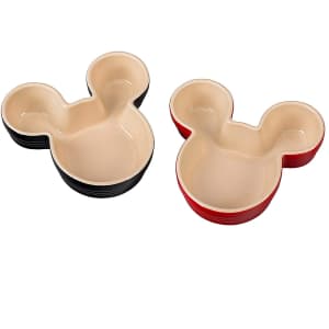 Le Creuset Stoneware 2-Piece Mickey Mouse Ramekins Set for $100