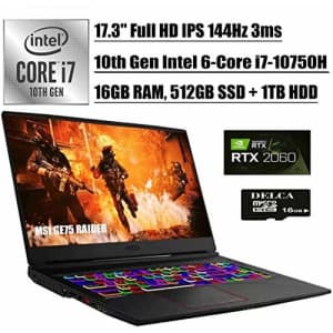 MSI GE75 Raider 2020 Premium Gaming Laptop I 17.3" FHD IPS 144Hz I 10th Gen Intel Hexa-Core for $1,409