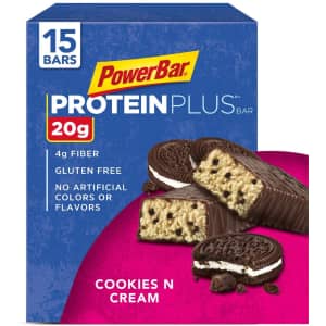 PowerBar Protein Plus Cookies & Cream Bar 2.15-oz. 15-Pack for $18