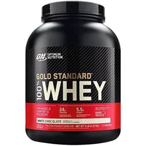 Optimum Nutrition Gold Standard 100% Whey Protein Powder, White Chocolate, 5 Pound (Packaging May for $75