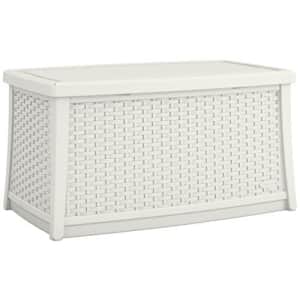 Suncast Elements 30-Gallon End Table with Storage - Lightweight Resin Outdoor Storage Patio and for $122