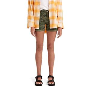 Levi's Women's Mid Length Shorts, (New) Andie Camo-Multi-Color, 24 for $17