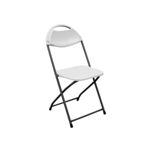 Living Accents White Plastic Folding Chair for $18 Living Accents White Plastic Folding Chair for $18