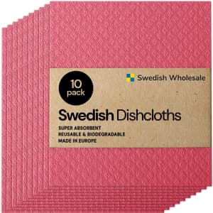 Swedish Wholesale Store Reusable Dish Cloth 10-Pack for $13