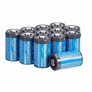 Amazon Basics, Lithium CR2 3 Volt Batteries, 12 Count (Pack of 1) for $20