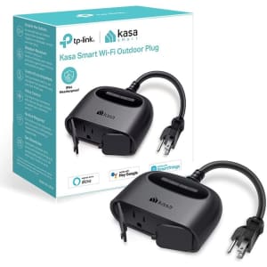 Kasa Smart Home Outdoor WiFi Outlet with 2 Sockets for $25