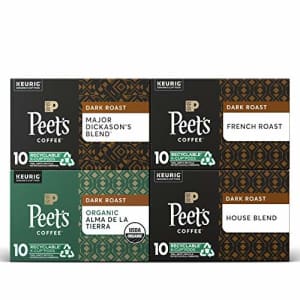 Peet's Peets Coffee Dark Roast Variety Pack K-Cup Coffee Pods for Keurig Brewers, Variety Pack, 40 Pods for $52 Peet's Peets Coffee Dark Roast Variety Pack K-Cup Coffee Pods for Keurig Brewers, Variety Pack, 40 Pods for $52
