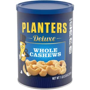Planters Deluxe Whole Cashews 18-oz. for $7 via Sub & Save